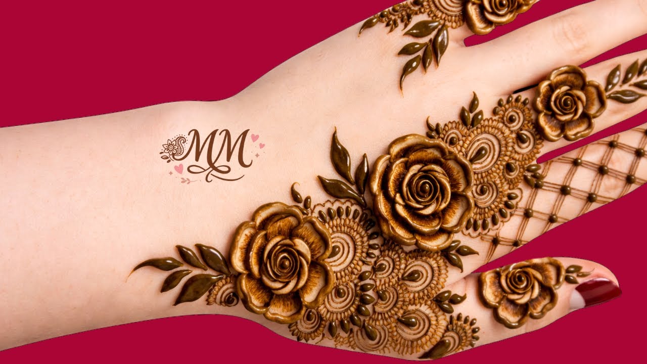 Mini Mehndi Design Step by Step | Easy Mehndi for back hand | Mehndi Minis