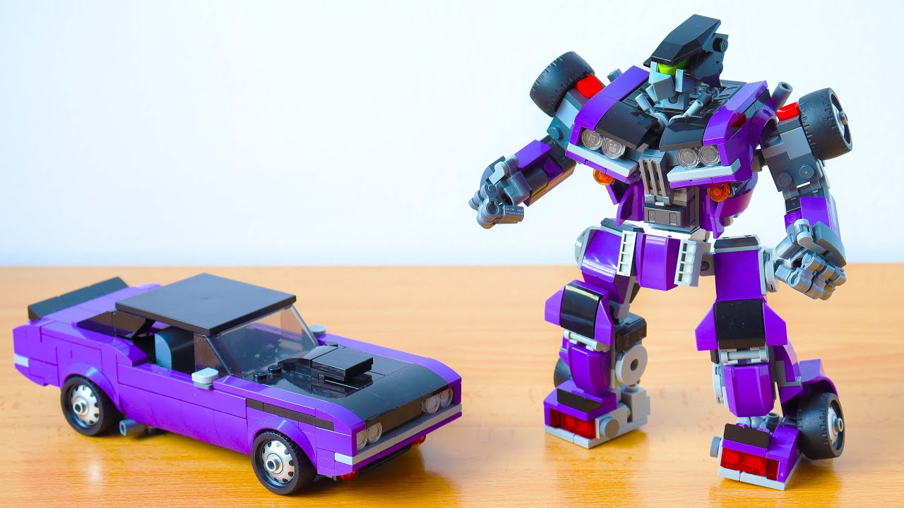 LEGO Dodge Challenger but it's a Transformer (robot mode) MOC