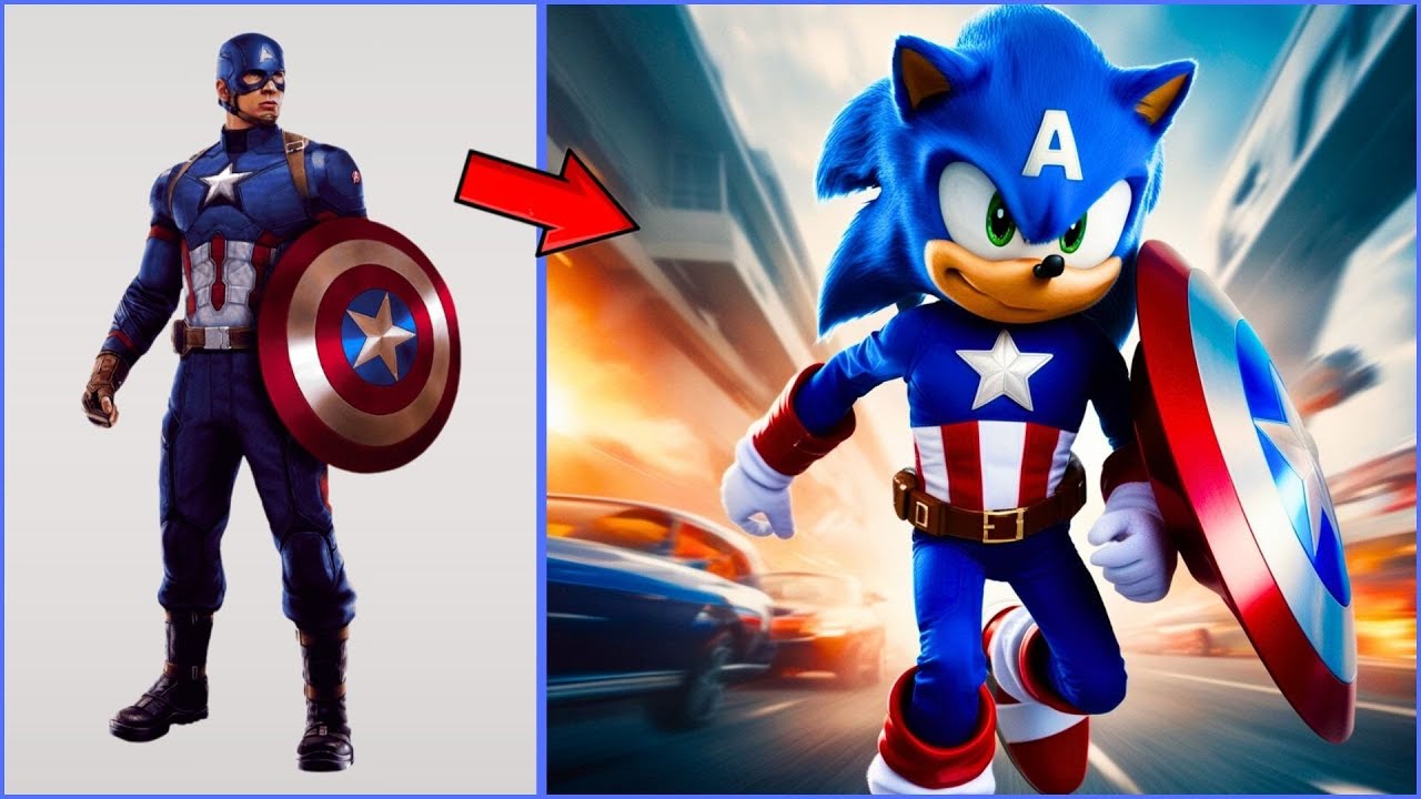 AVENGERS But SONIC ⚡  (marvel & DC)  All Characters 2024 🔥
