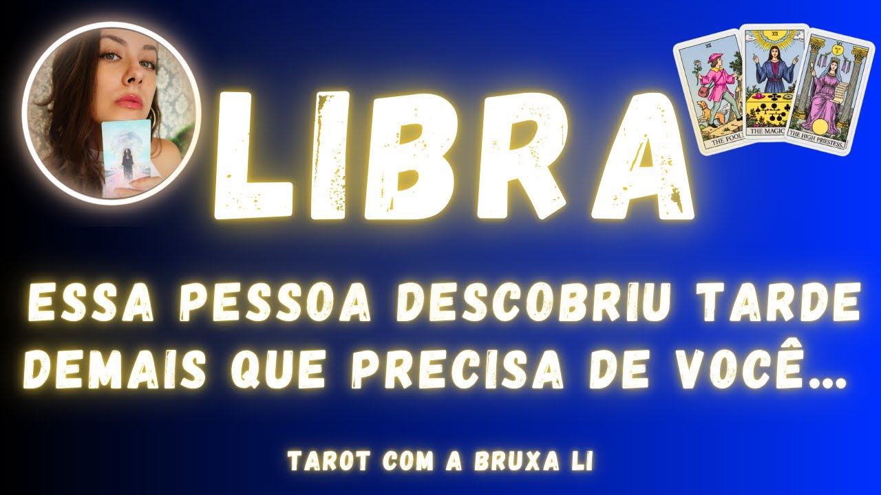 LIBRA♎ ESSA PESSOA DESCOBRIU TADE DEMAIS QUE PRECISA DE VOCÊ