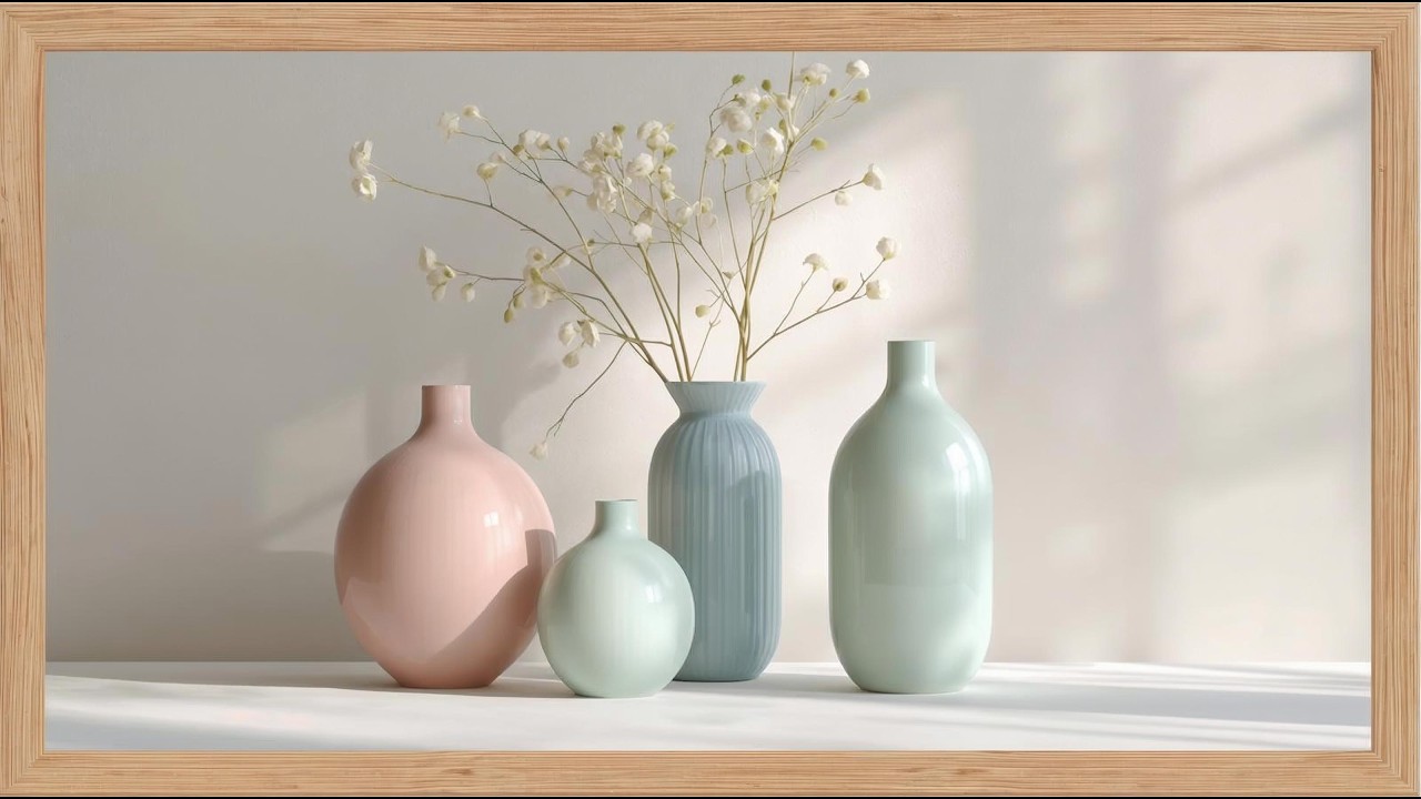 Peaceful Aesthetic Background ✨ Soft Light, Pastel Decor & Calm Relaxing Video
