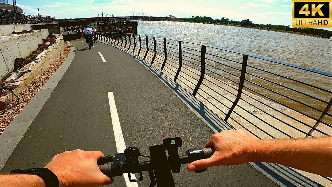 Riding Belgrade's Riverside: An Electric Scooter Experience [ASMR] 4K