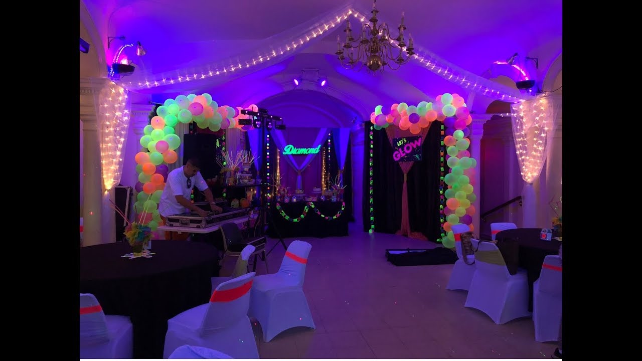 Glow in the dark party decorations