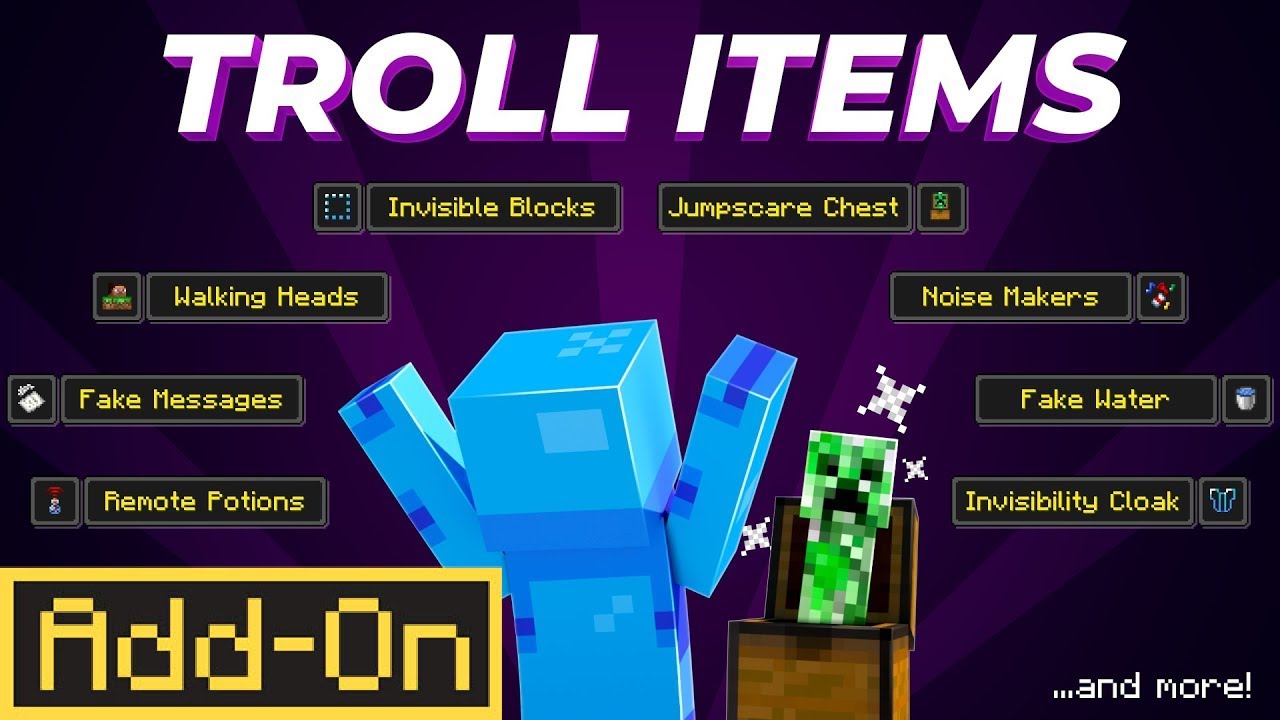 Troll Items | Minecraft Marketplace Addon | Showcase