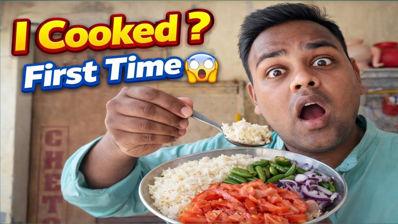 I Cooked Food First Time 😱 | Village Cooking Experiment | Shocked Reaction 