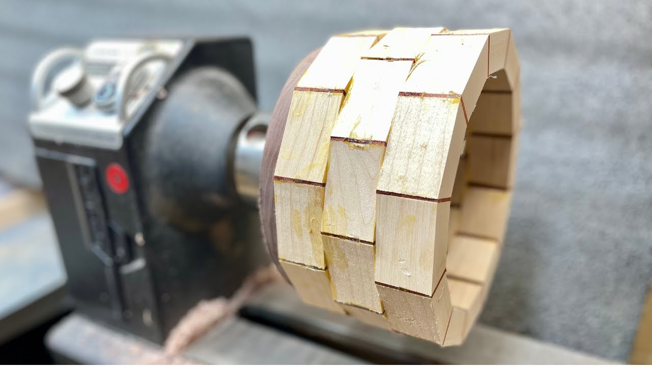 Segmented Bowl Turning | Custom Yarn Bowl Made from Maple & Padauk