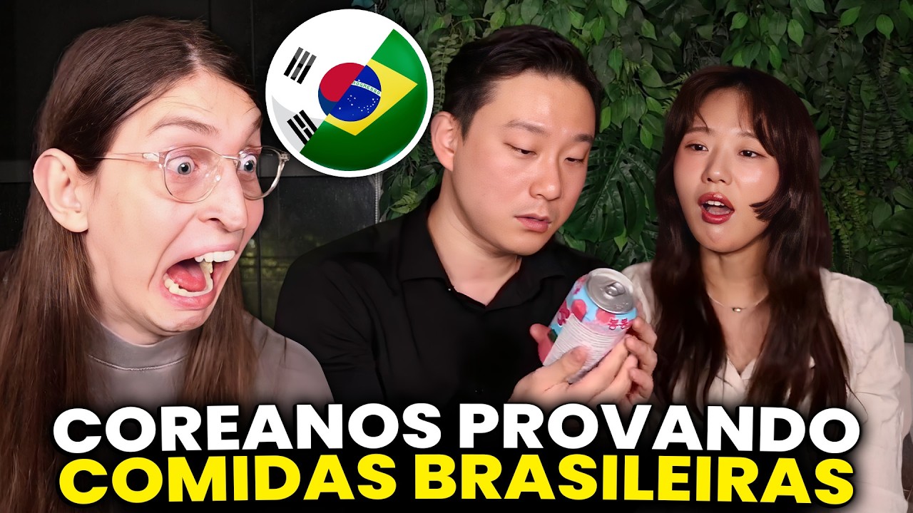 Comidas Coreanas vs Comidas Brasileiras - Casal coreano no Sofá do Felca