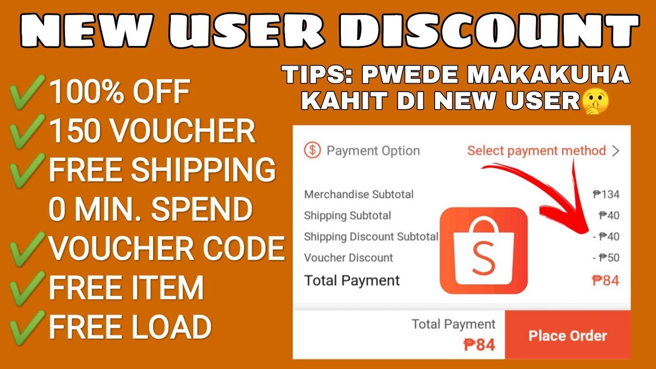 SHOPEE NEW USER FREE VOUCHER, SHIPPING, DISCOUNT! + TIPS: Paano Makakuha Kahit Hindi Na New User?