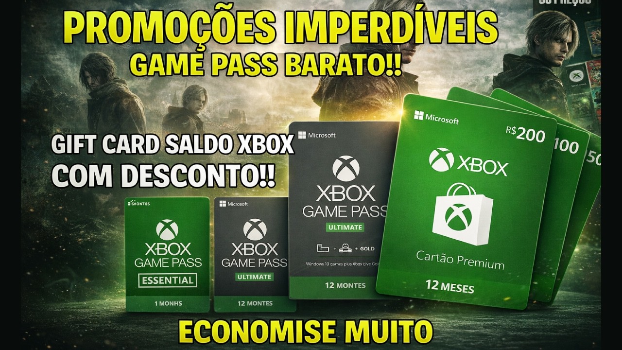 GAME PASS BARATO + SALDO NO XBOX COM DESCONTO!! OFERTAS IMBÁTIVEIS PARA ESSE FINAL DE SEMANA!!