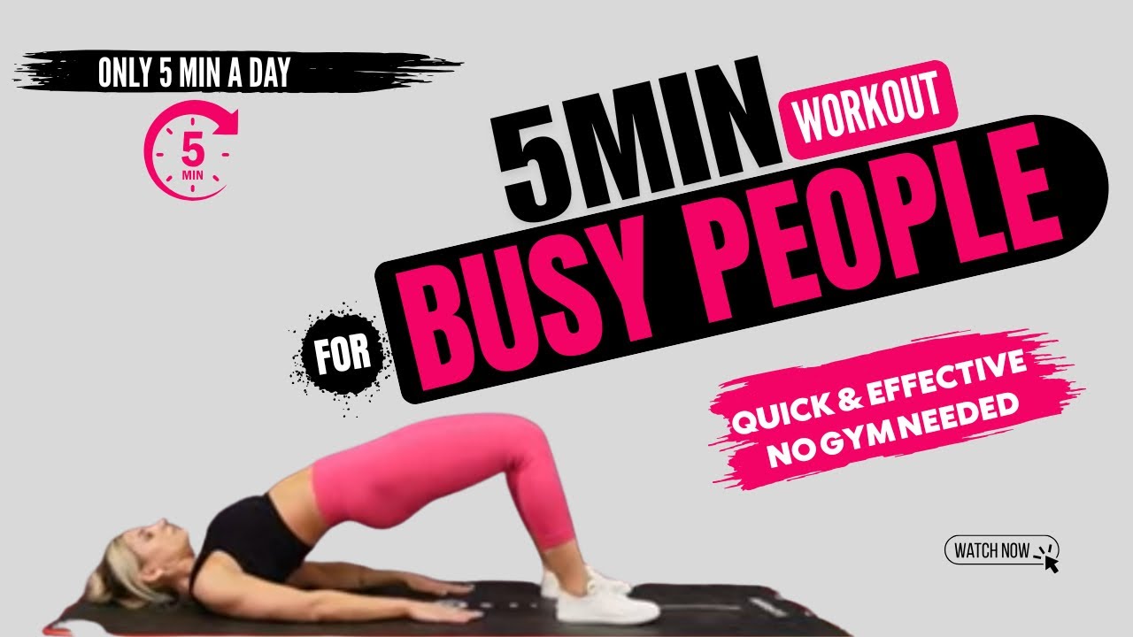 5-Minute Workout for Busy People (No Equipment, Full Body!)