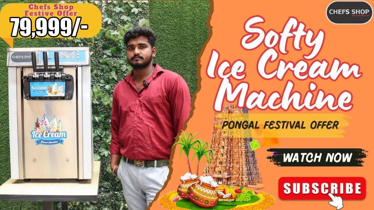 Машина для мягкого мороженого Pongal Special 79,999/- | Видеоролик о работе машины для мягкого мо...
