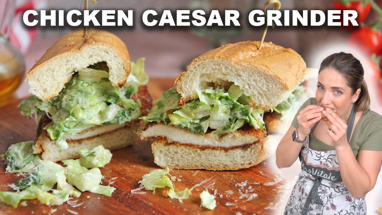Chicken Caesar Grinder Sandwich - Super Quick & Easy Recipe!