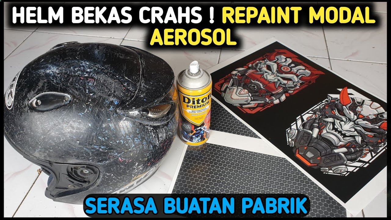 PANGLING LIHAT HASILNYA !!! FULL WSD 1 HELM , Modal aerosol tanpa peralatan pengecatan