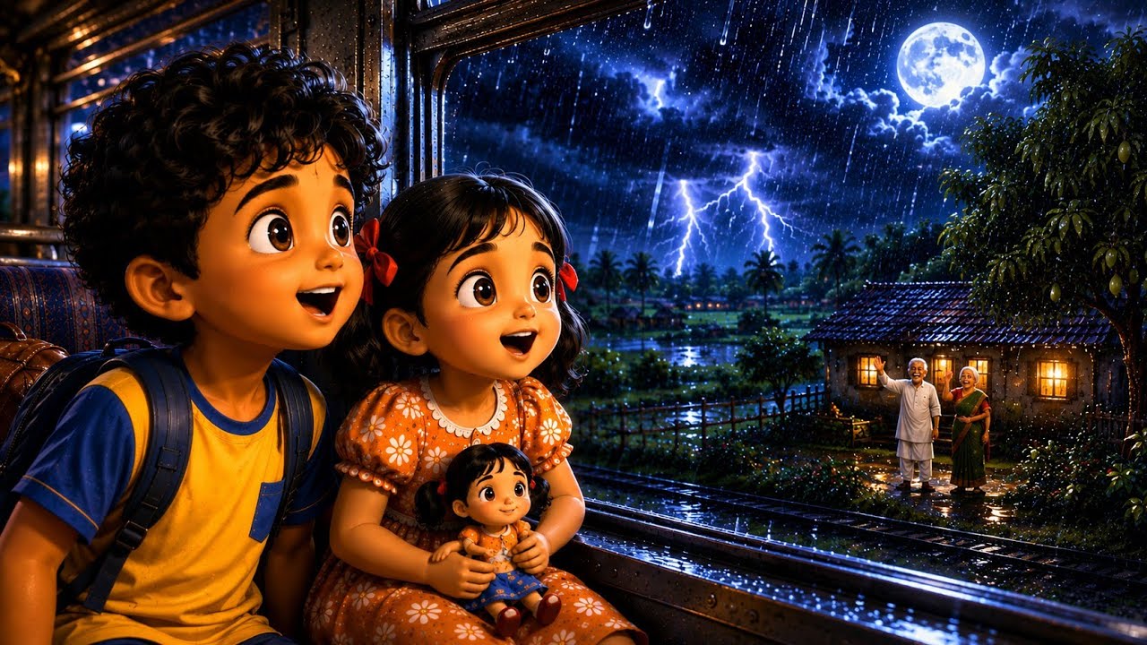 🚊 Grandma&rsquo;s Village Train Journey | A Heart-Touching Family Story ❤️ | Ghibli Style Animation