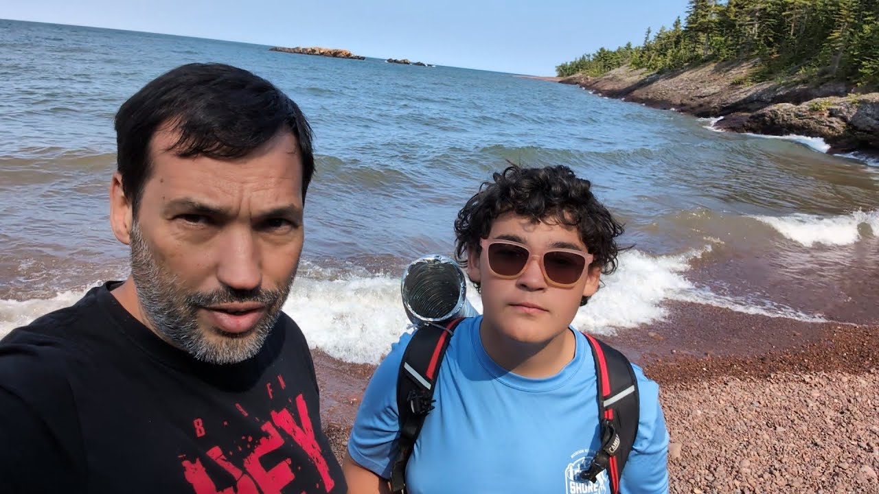 Great finds at Horseshoe Harbor including a fist sized Yooperlite-ish stone.