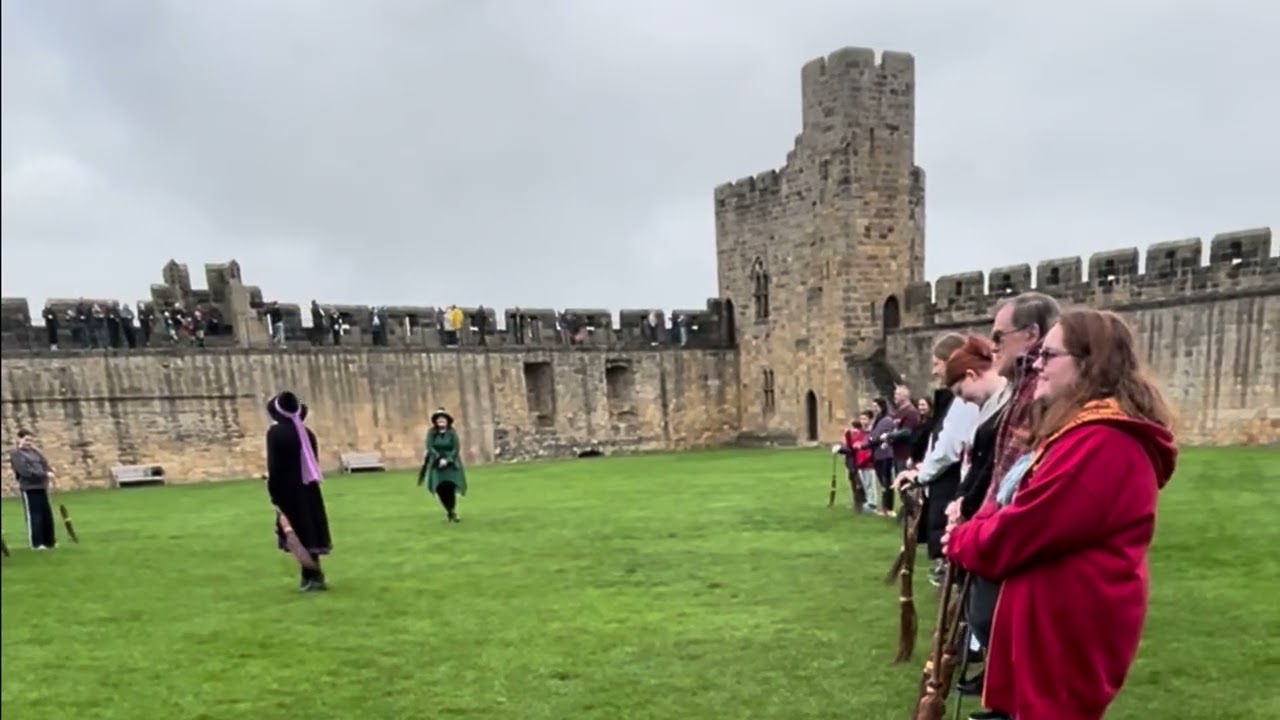 Flying lessons at Alnwick castle 