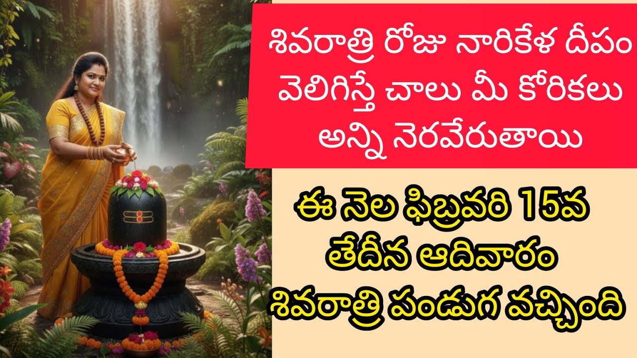 శివరాత్రి రోజు నారికేళ దీపం వెలిగిస్తే చాలు మీ కోరికలన్నీ నెరవేరుతాయి 🙏//