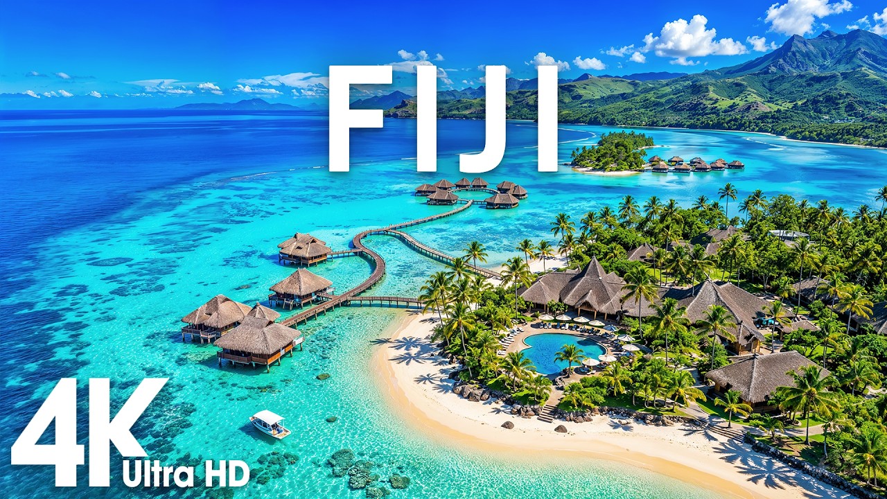 Fiji 4K Drone Footage | Turquoise Lagoons, White Sand Beaches & Tropical Paradise | Planet Oceanic