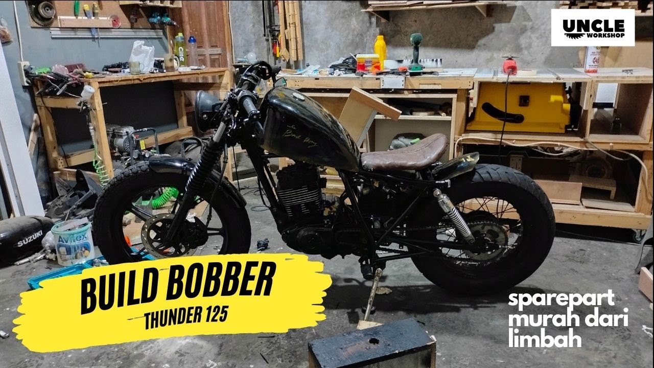 Membangun Bobber di workshop (Thunder 125) #unclelife #episode3