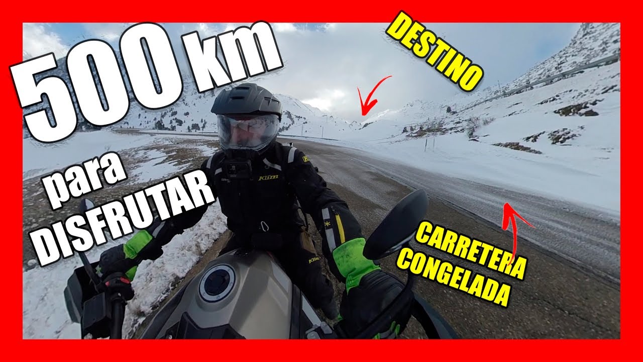RECORRO en MOTO a -6 GRADOS las MEJORES CARRETERAS 🥶