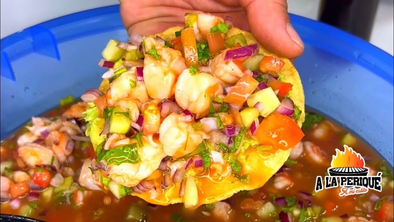 Ceviche de camarón cocido😋 con un rico caldo / Cocinado A la Periqué