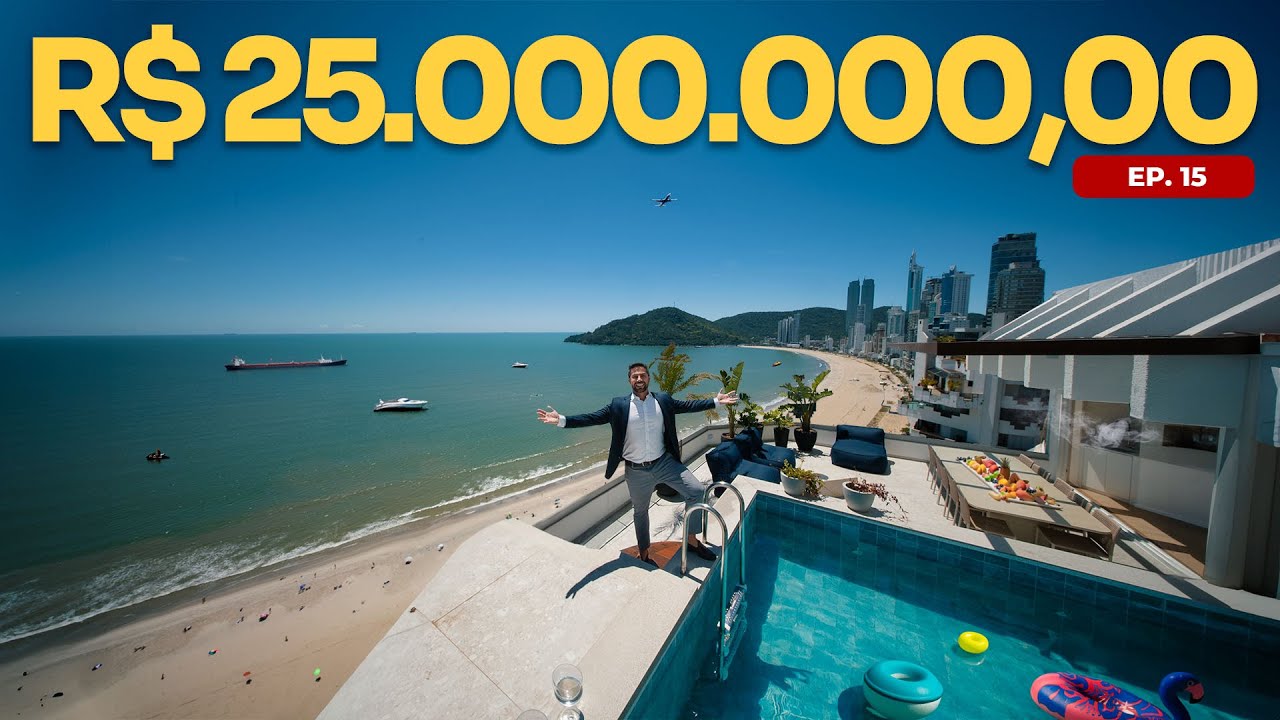 COBERTURA DUPLEX DE 25 MILHÕES SUPER LUXUOSA FRENTE MAR EM BALNEÁRIO CAMBORIÚ