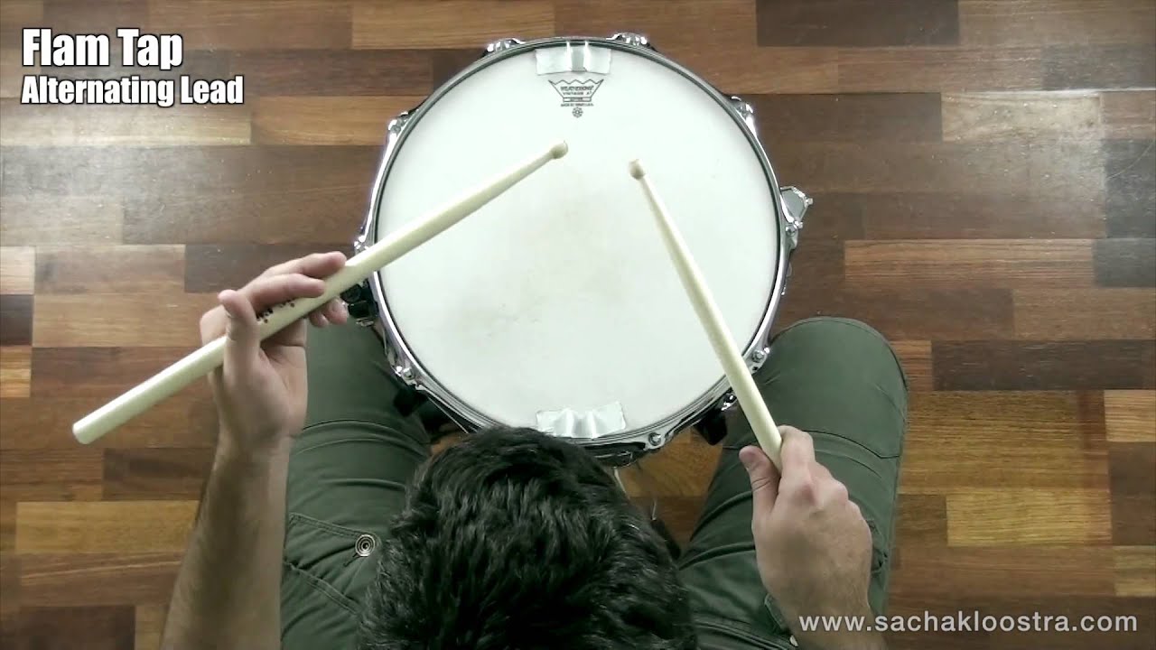 Flam Tap Drum Rudiment On Snare & Drum Kit