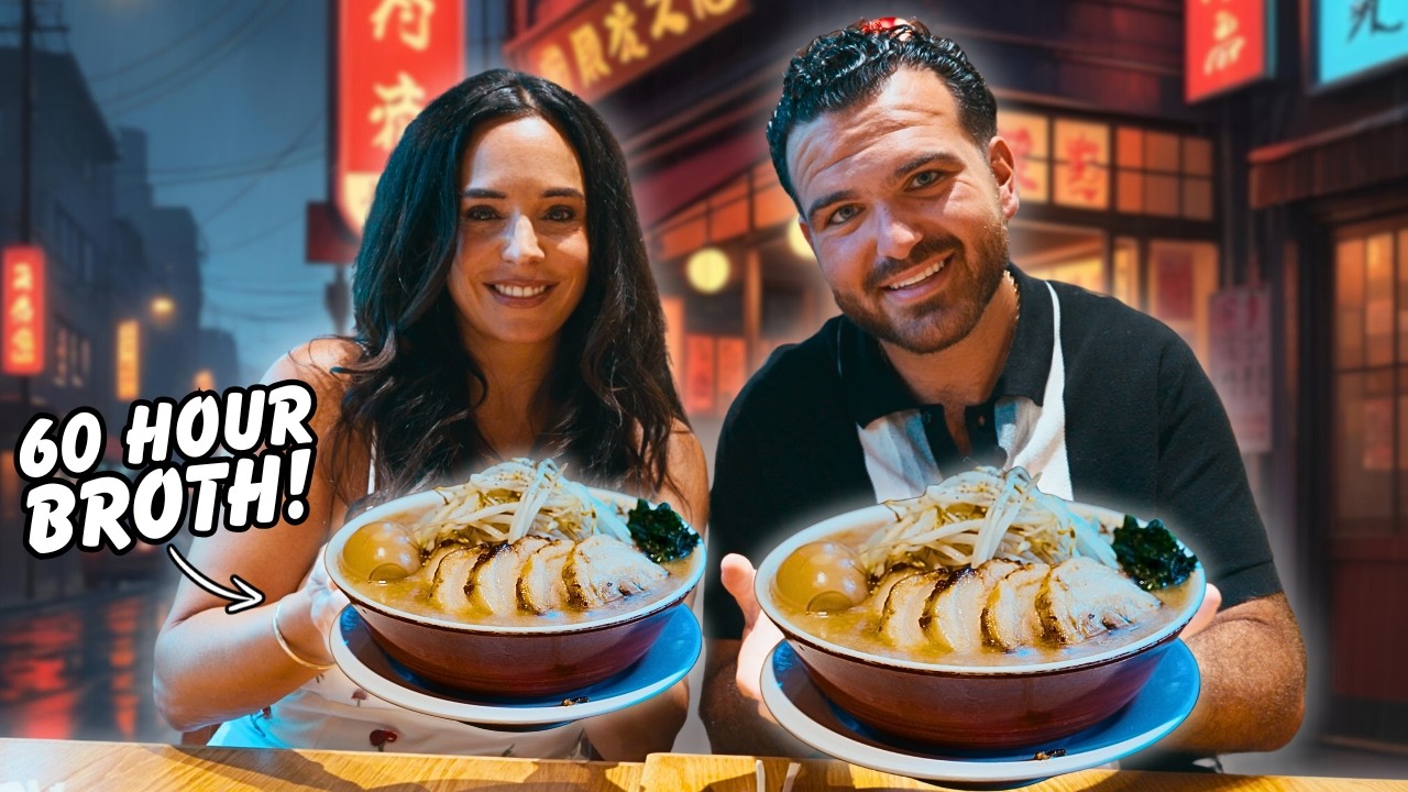 Пробуем БЕЗУМНЫЙ рамен с соусом, приготовленный шеф-поваром | Sal Tries Food