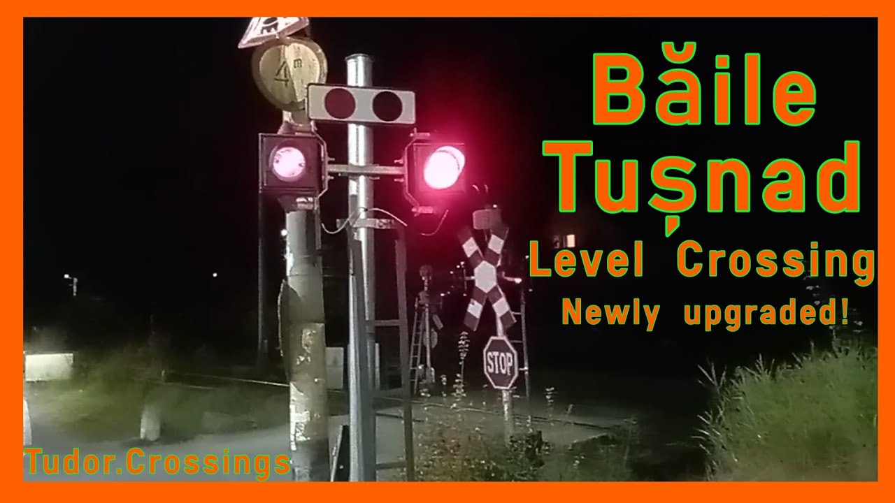 Newly upgraded Tușnad Bai Level Crossing, Romania/Trecere de Nivel cu Calea Ferată