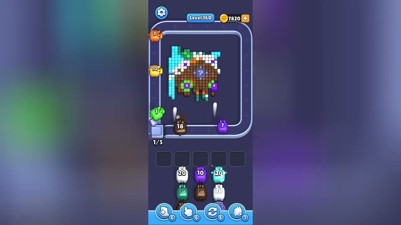 Pixel Flow Level 160 Solution Walkthrough 