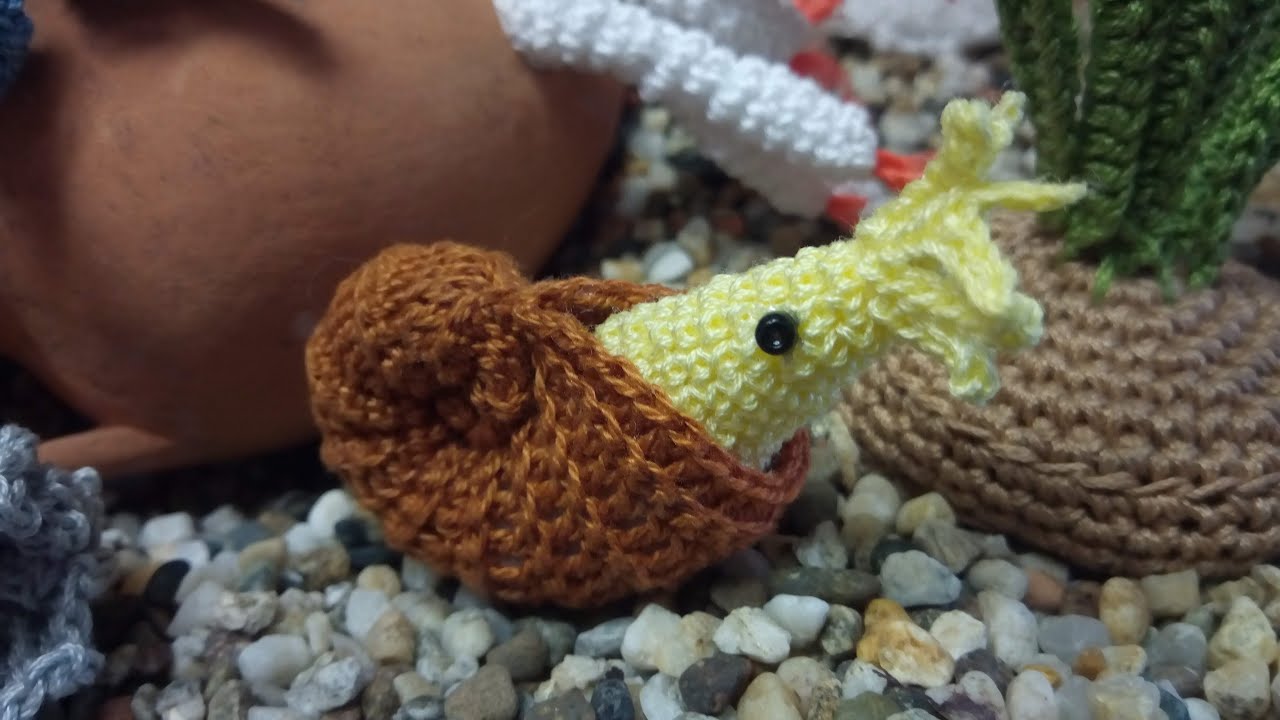 #tutorial #paguro #acquario #uncinetto - #Crochet #FishTank #hermitcrab PARTE SECONDA