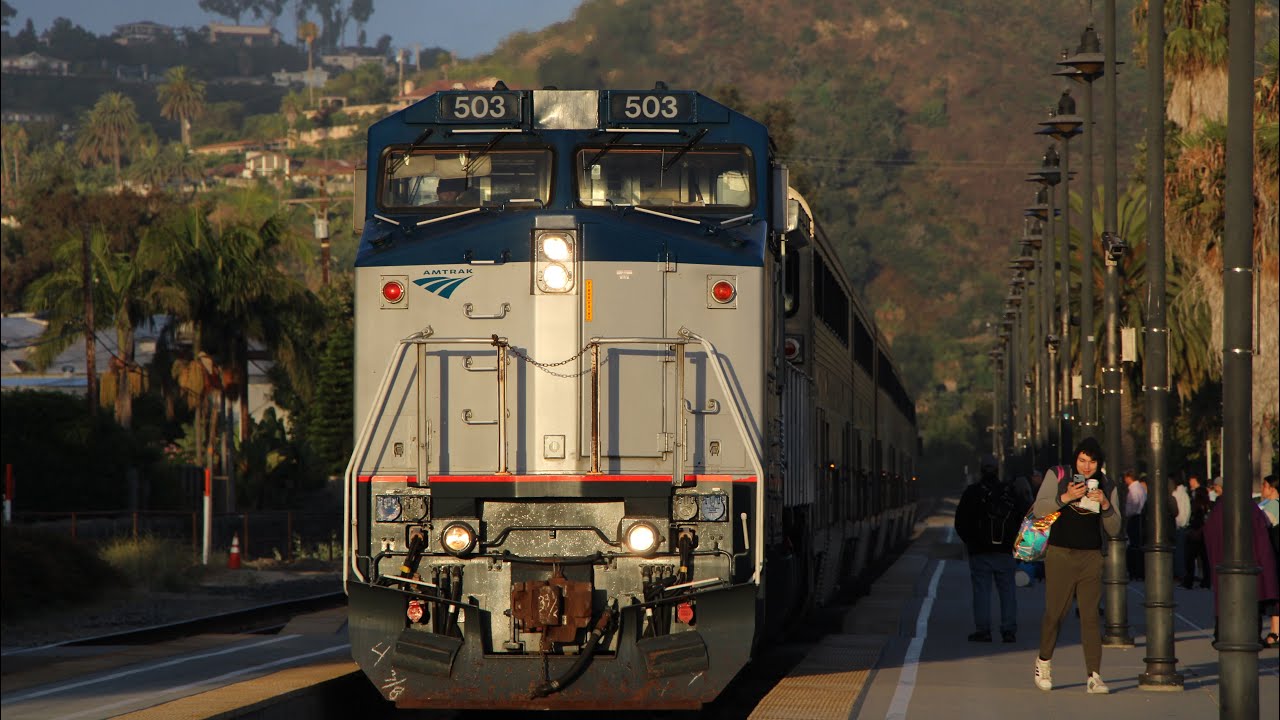 Dash 8 Leads Pacific Surfliner + BNSF trailing on LOF67/66 (and more) Santa Barbara railfanning