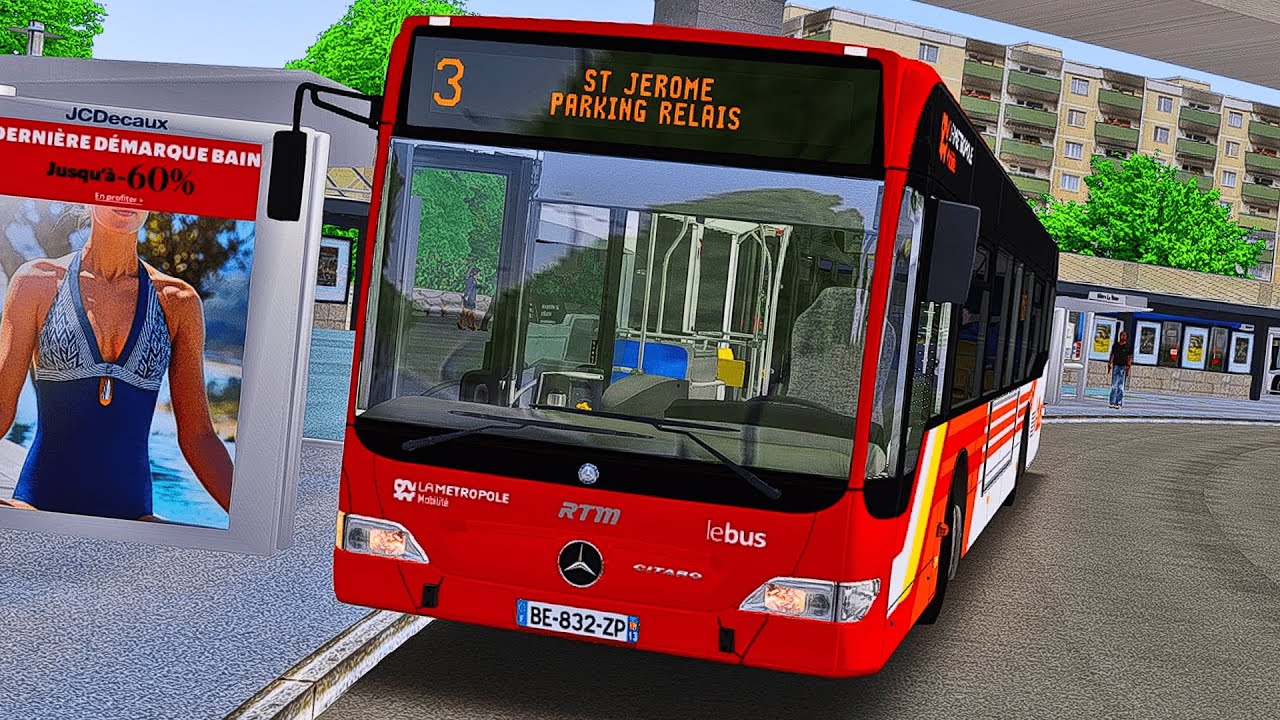 OMSI 2 Marseille 2018 | Ligne 3 Métro La Rose ⇄ St Jérôme Parking Relais | Mercedes-Benz Citaro RTM.