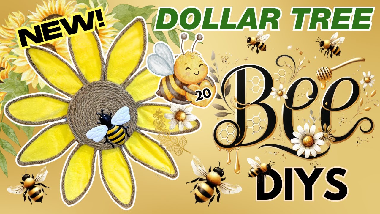 🐝 BEE Inspired! 20 Bee Dollar Tree DIYS for a Sweet Spring & Summer! 🍯🐝 2025 Crafts