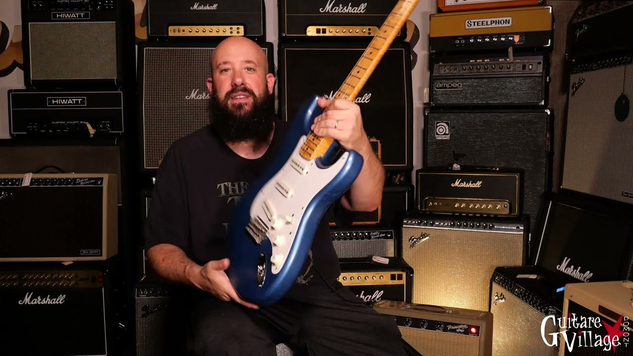 Fender CS Strat 59 Dual Mag Lake Placid Blue - Guitare Village