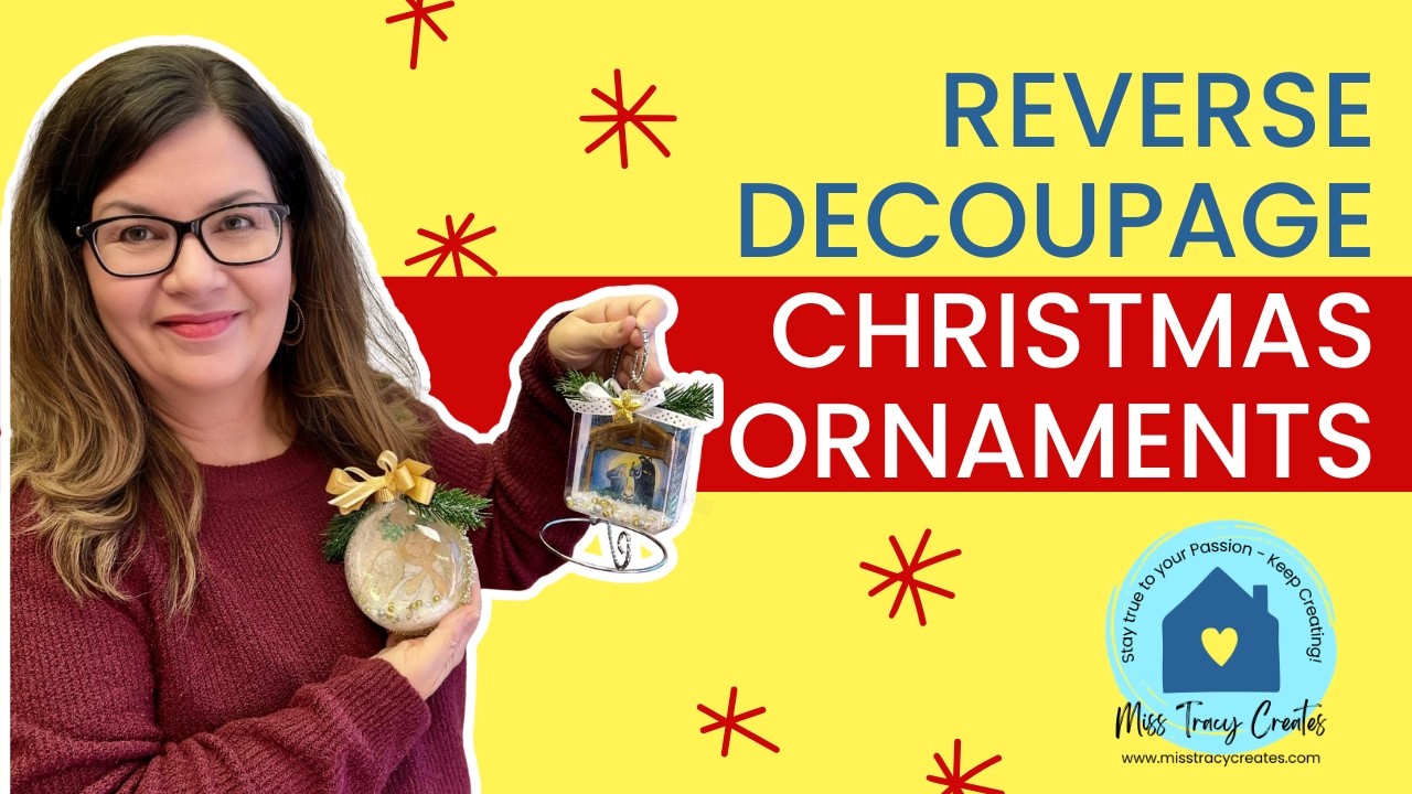 Reverse Decoupage Ornament (Napkin Art Tutorial)
