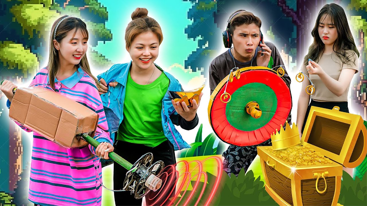TRUY TÌM KHO BÁU - HẠT TIÊU DÙNG MÁY DÒ KIM LOẠI LÀM BẰNG BÌA CARTON TỰ CHẾ  ✨✨✨  - Phim Táo TV