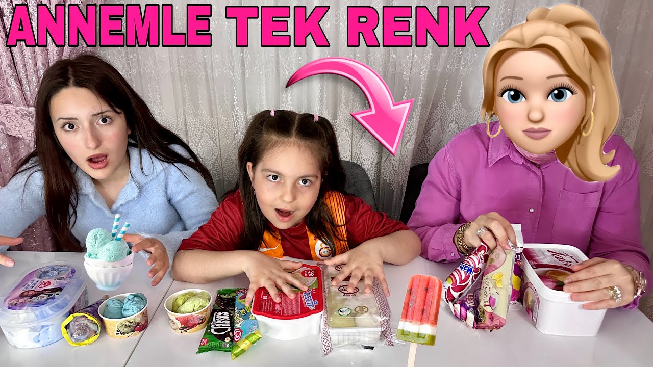 TEK RENK DONDURMA CHALLENGE ANNEM’LE ZEYNEP HİRANUR (ÖDÜLLÜ)