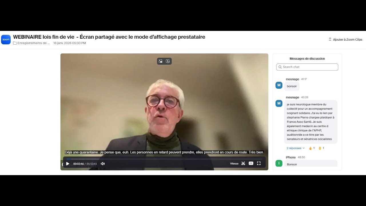 webinaire lois fin de vie - Olivier JACQUIN janvier 2026