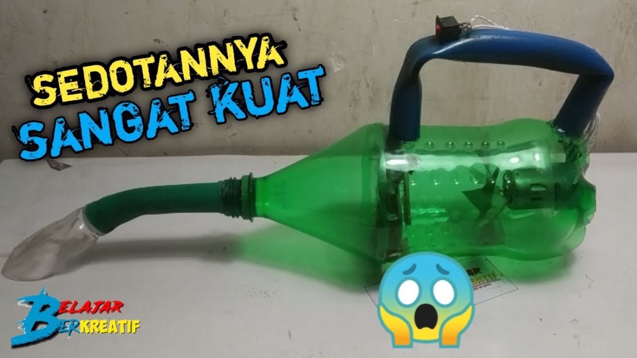 Penyedot debu yang sangat efisien | Cara membuat penyedot debu / vakum dari botol bekas 12v
