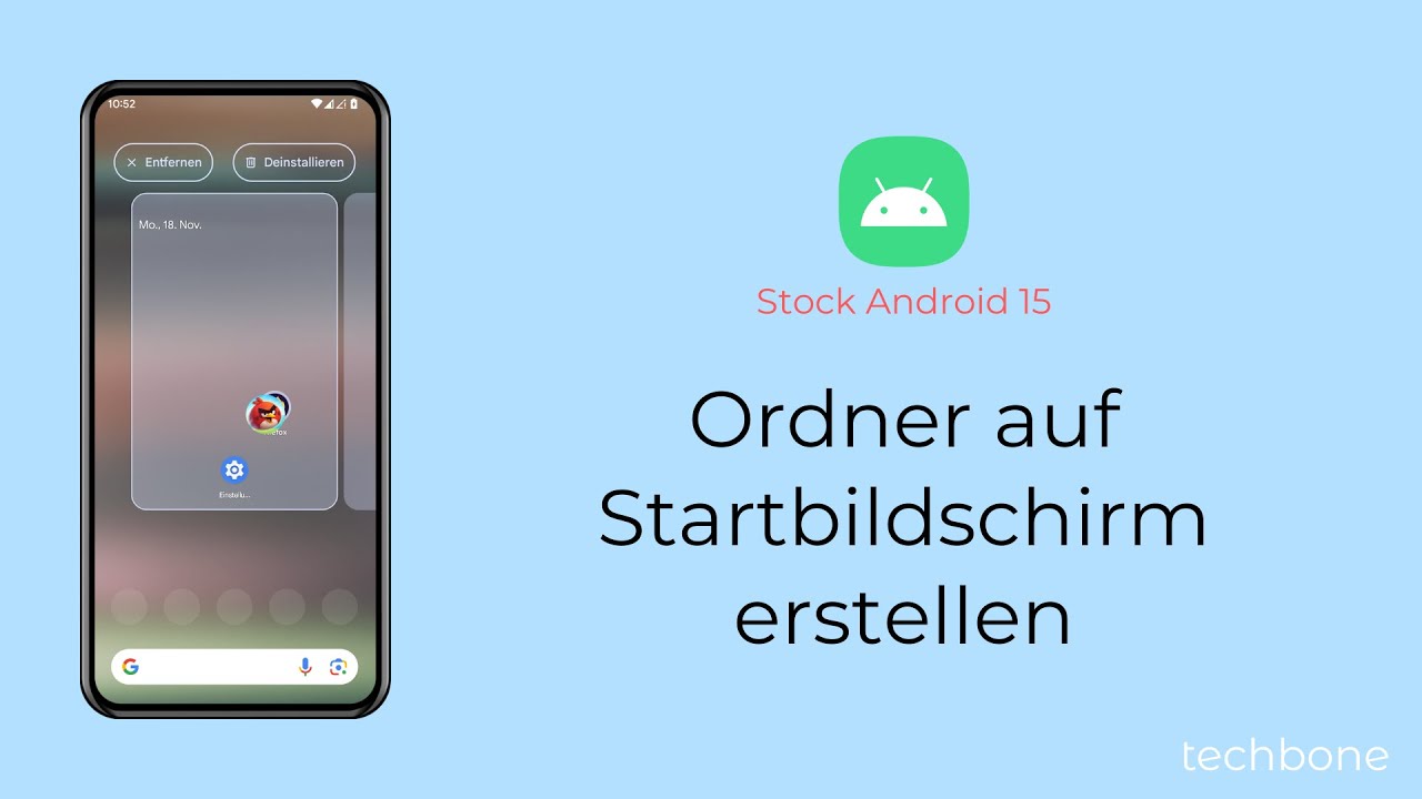 Ordner auf Startbildschirm erstellen [Android 15]