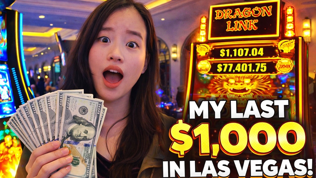 Going ALL In My LAST $1,000 Cash In LAS VEGAS! 😱 💰 Playing Slots at Park MGM Casino ~