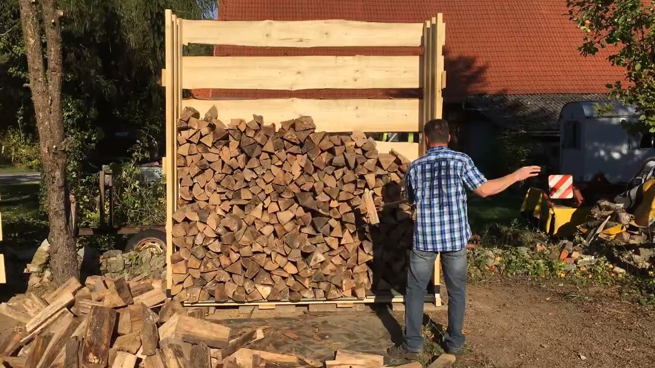 mit Woodspike einfach genial Holz stapeln