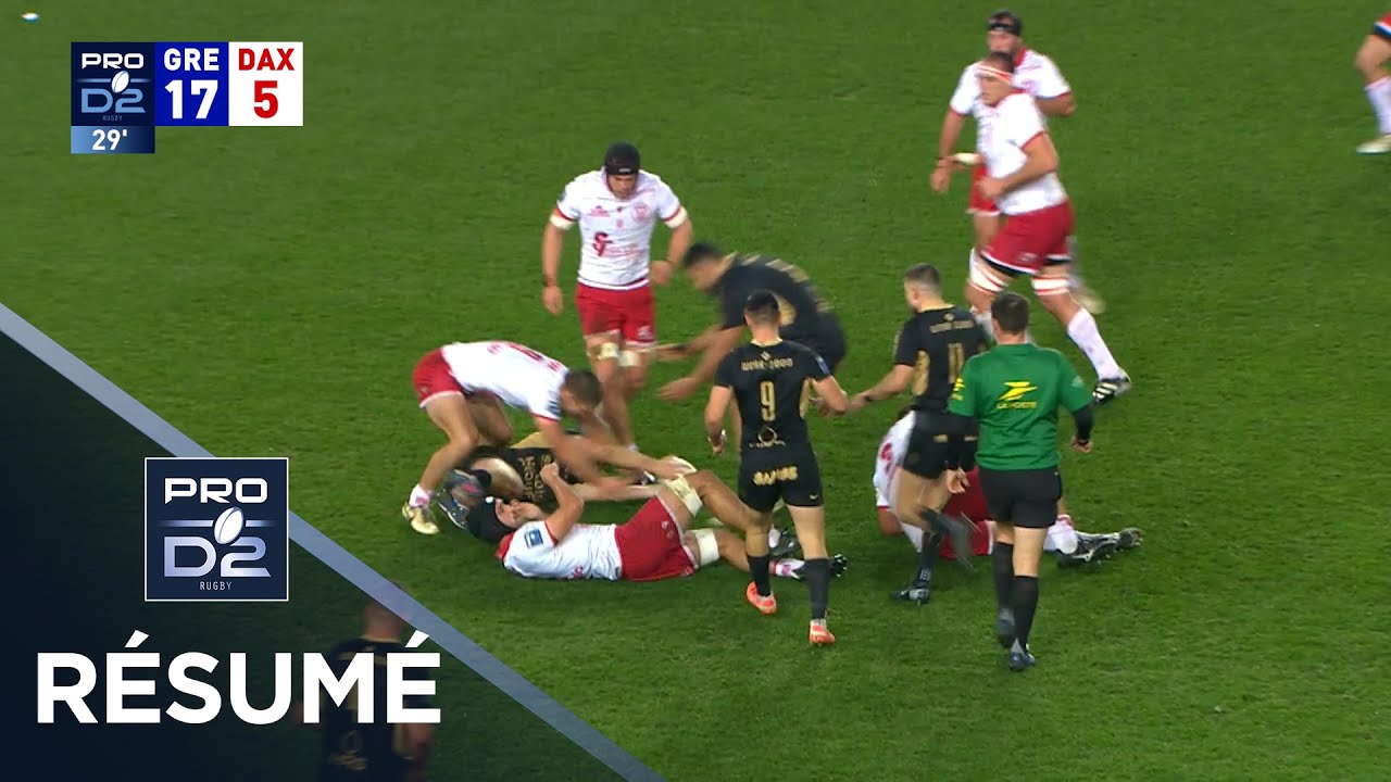 PRO D2 Saison 2025-2026 J15 - R&eacute;sum&eacute; FC Grenoble Rugby - US Dax