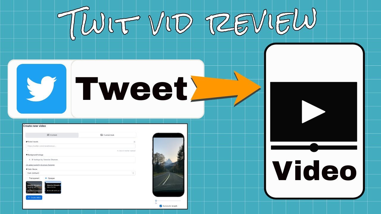 Twit Vid Review - Make videos of Tweets for $19 One time fee