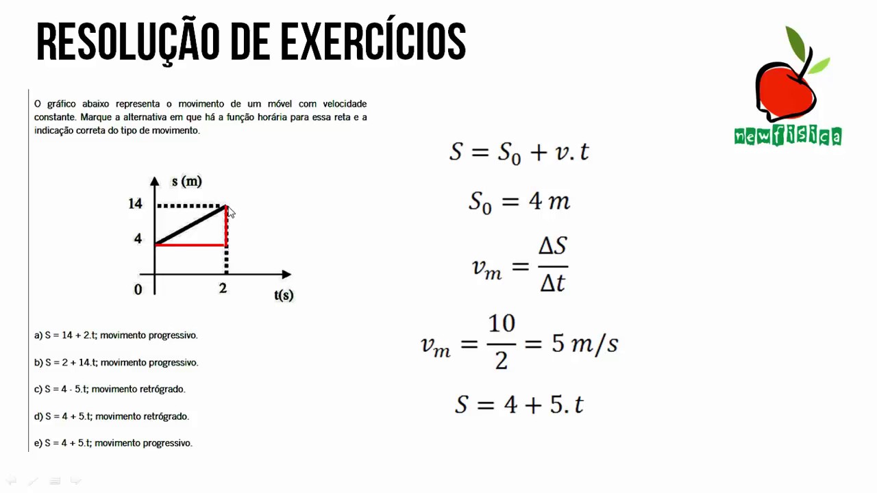 QUESTÃO RESOLVIDA MOVIMENTO PROGRESSIVO OU RETRÓGRADO