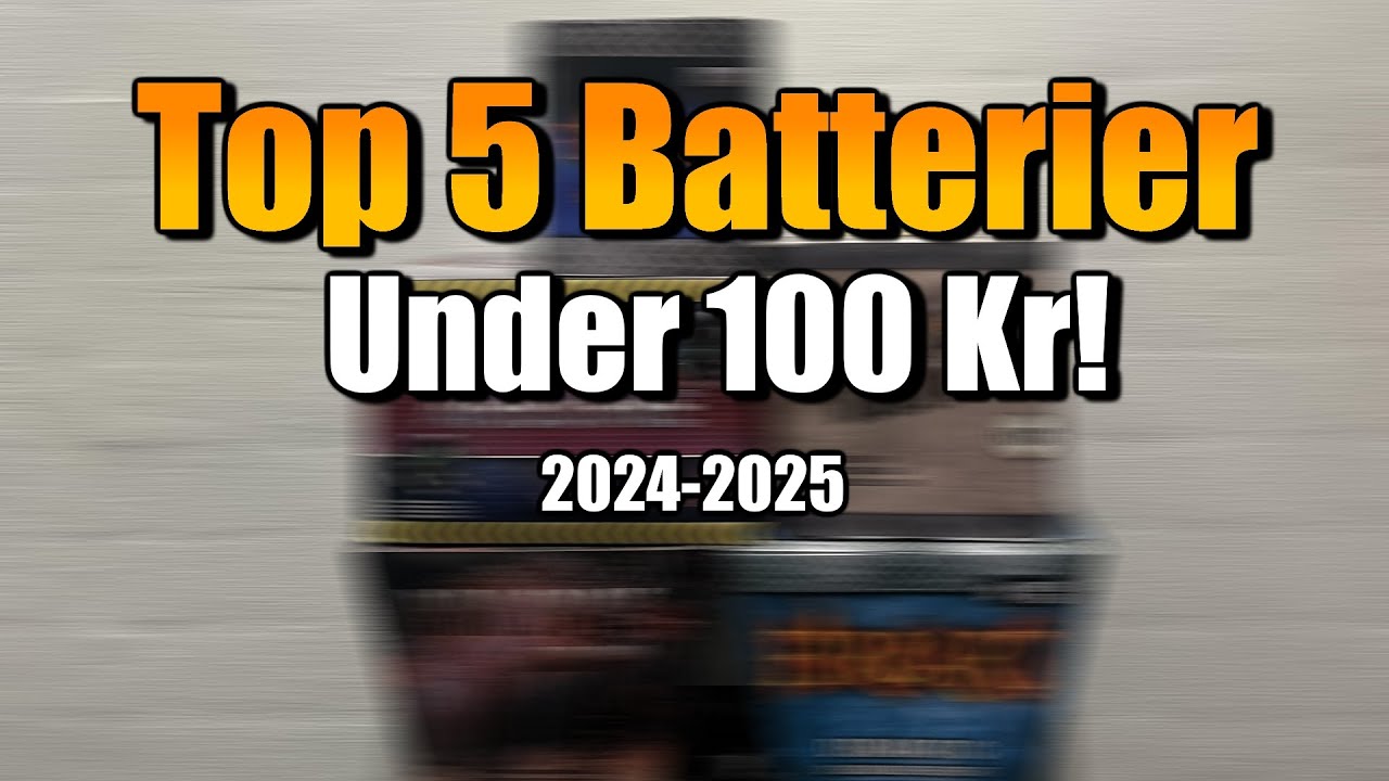 Fyrv&aelig;rkeri - Top 5 batterier under 100 Kr! (24/25)