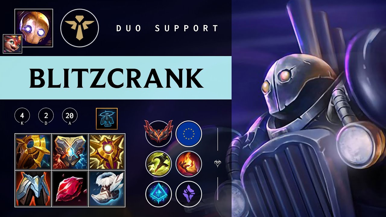 Blitzcrank Support vs Sona - EUW Grandmaster Patch 26.02