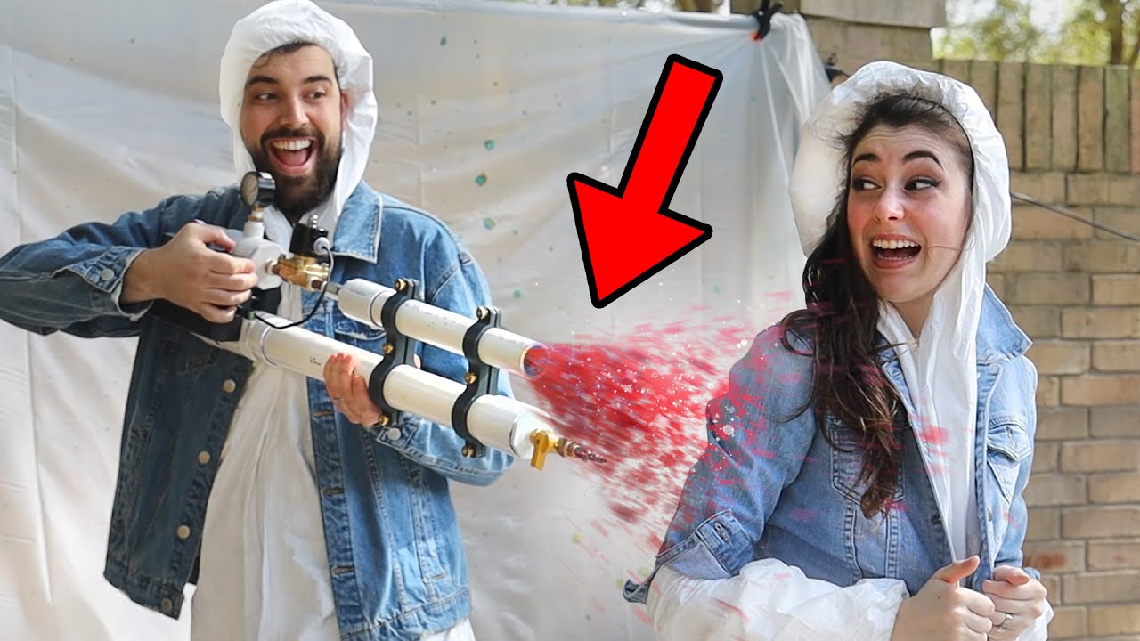 Painting Denim Jackets with our Air Cannon