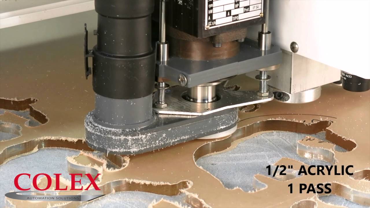 ACRYLIC ON COLEX SHARPCUT FLATBED CUTTER